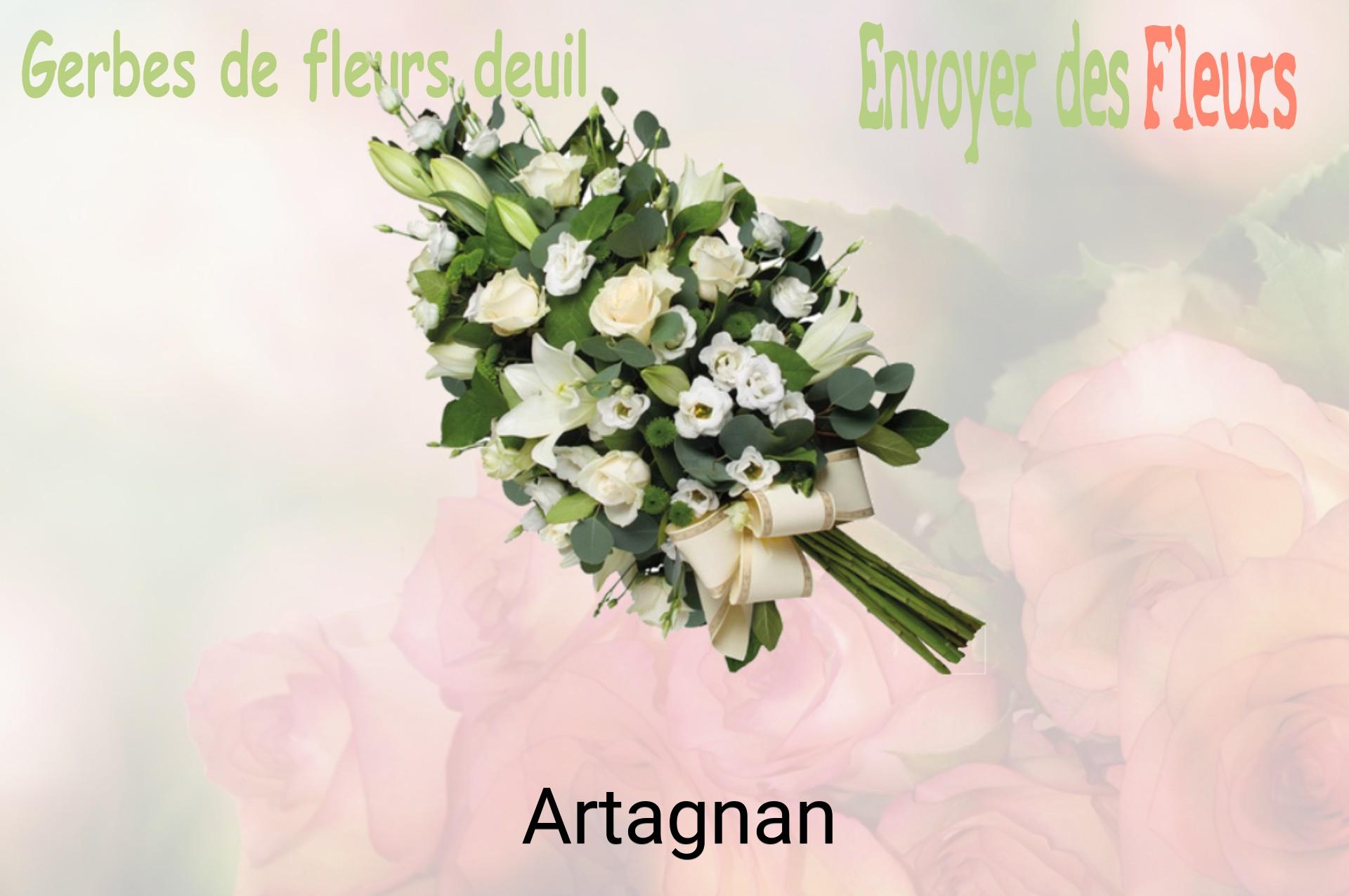 Gerbe de fleurs de deuil livrée à Artagnan